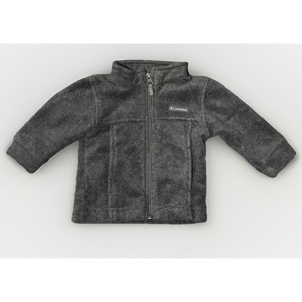 Columbia Baby Infant Fleece Jacket Gray Zip Up Coat 3-6 Months Warm Winter